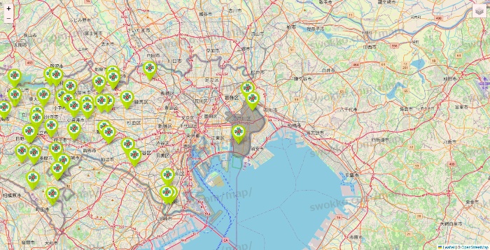 東京都のベストライフの施設地図