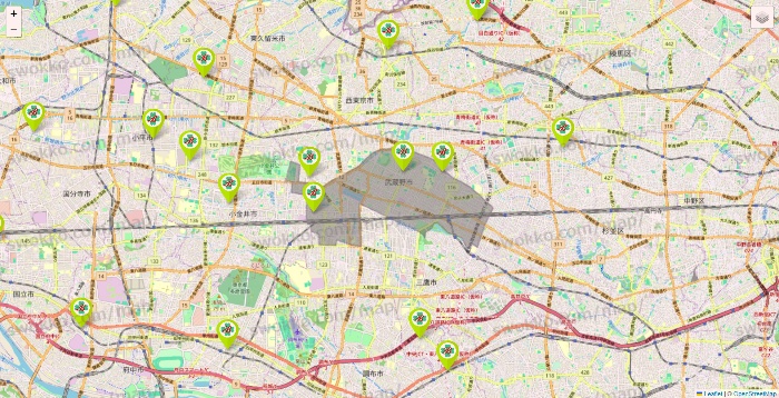 東京都のベストライフの施設地図