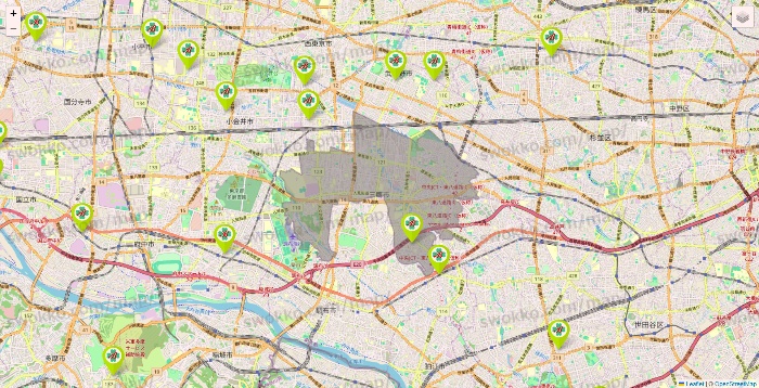 東京都のベストライフの施設地図