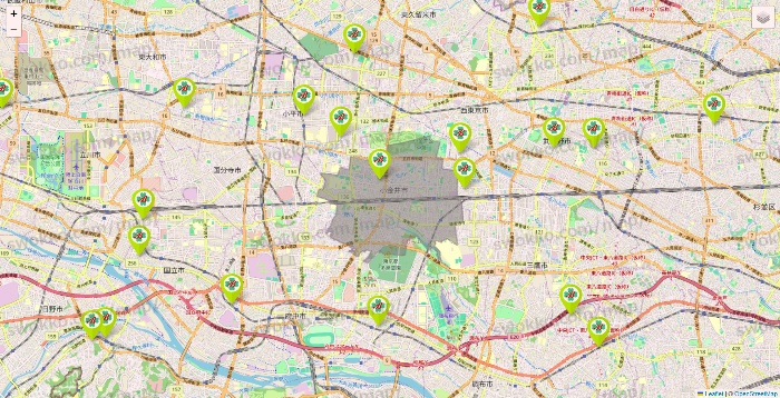 東京都のベストライフの施設地図