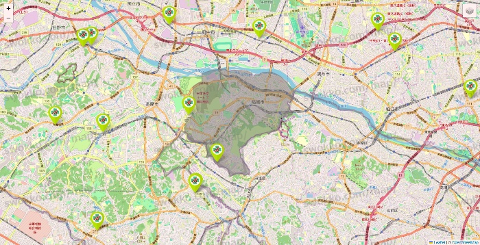 東京都のベストライフの施設地図
