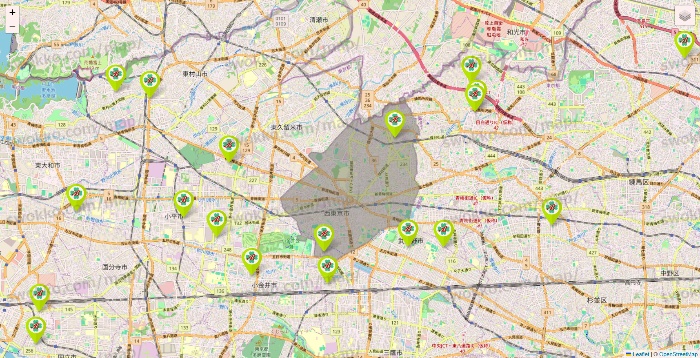 東京都のベストライフの施設地図