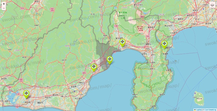 静岡県のベストライフの施設地図