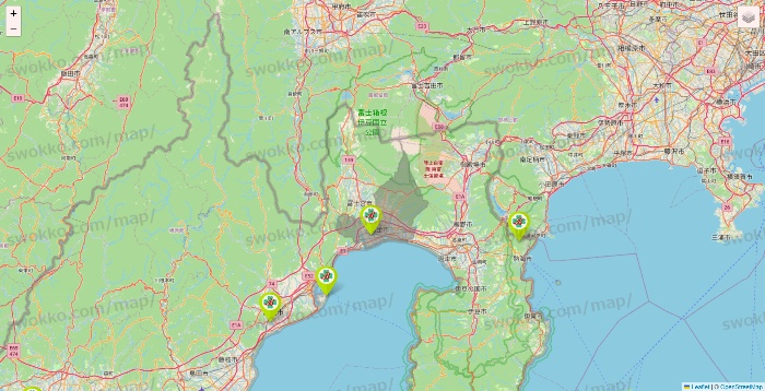 静岡県のベストライフの施設地図