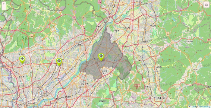 大阪府のベストライフの施設地図