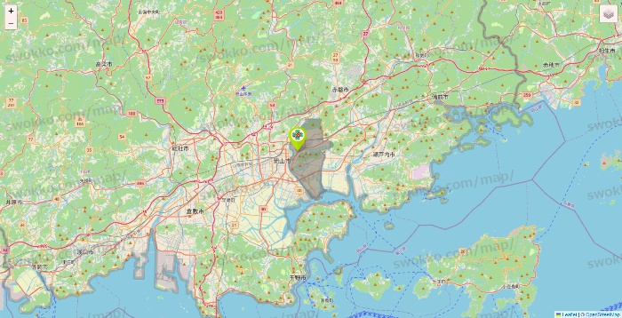 岡山県のベストライフの施設地図