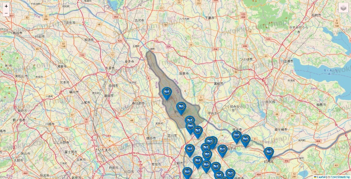 千葉県のBig-A（ビッグ・エー）の店舗地図