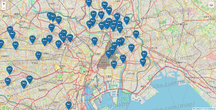 東京都のBig-A（ビッグ・エー）の店舗地図