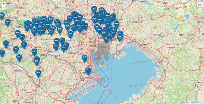 東京都のBig-A（ビッグ・エー）の店舗地図