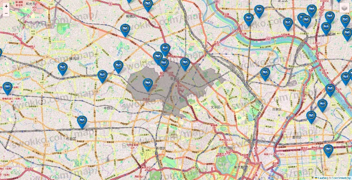 東京都のBig-A（ビッグ・エー）の店舗地図