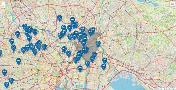 東京都のBig-A（ビッグ・エー）の店舗地図