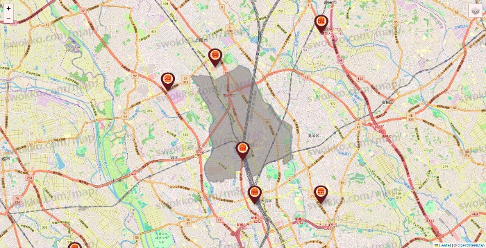 埼玉県のバーガーキングの店舗地図
