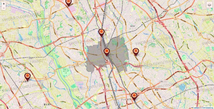 埼玉県のバーガーキングの店舗地図