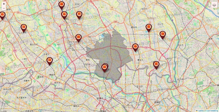 埼玉県のバーガーキングの店舗地図