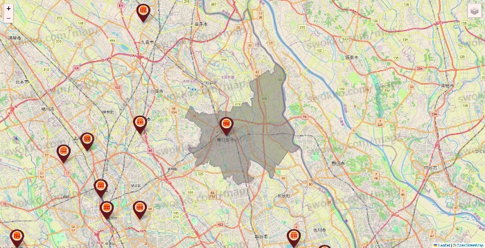 埼玉県のバーガーキングの店舗地図