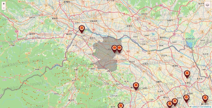 埼玉県のバーガーキングの店舗地図