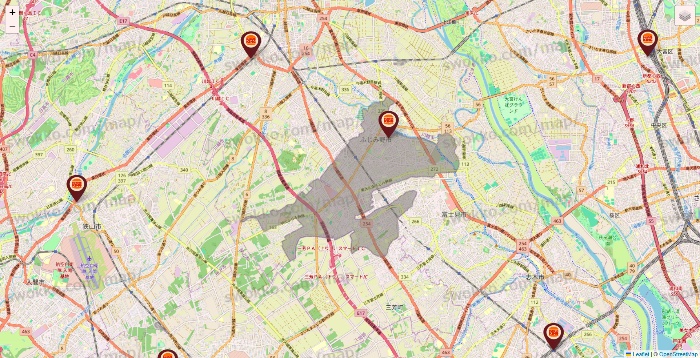 埼玉県のバーガーキングの店舗地図