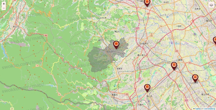 埼玉県のバーガーキングの店舗地図