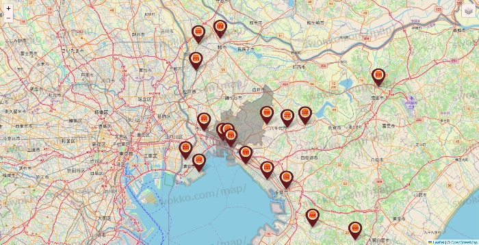 千葉県のバーガーキングの店舗地図