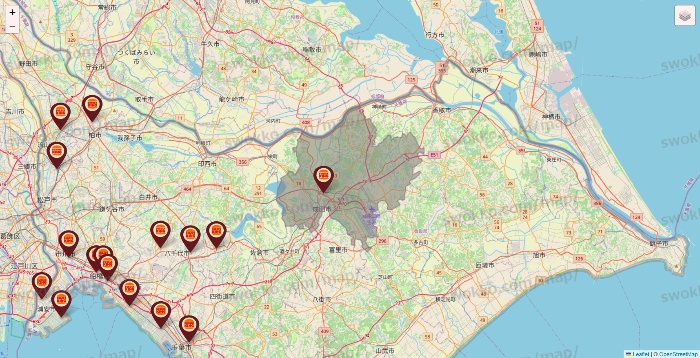 千葉県のバーガーキングの店舗地図