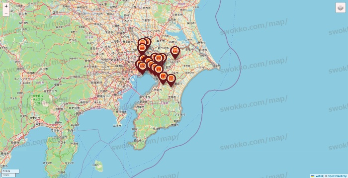 千葉県のバーガーキングの店舗地図