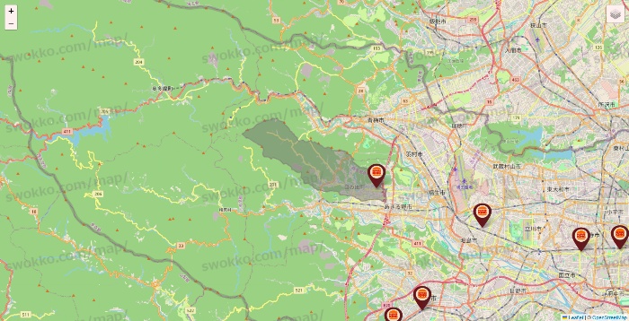 東京都のバーガーキングの店舗地図