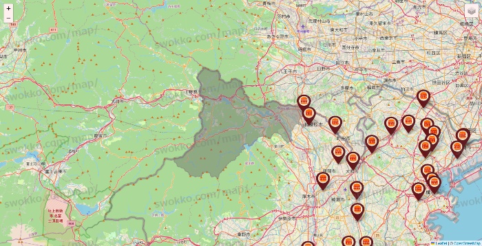 神奈川県のバーガーキングの店舗地図