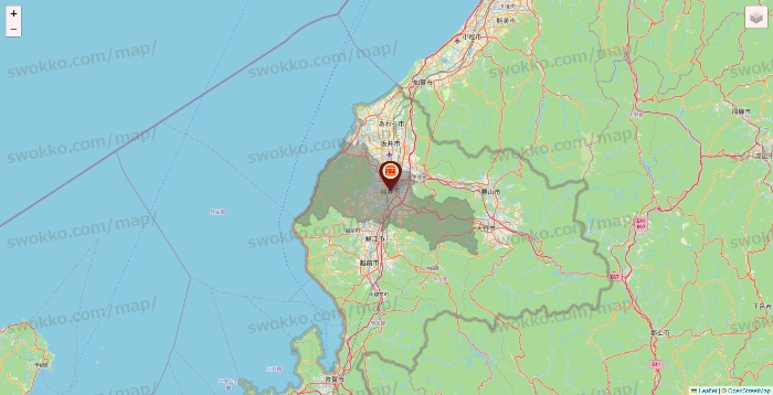 福井県のバーガーキングの店舗地図