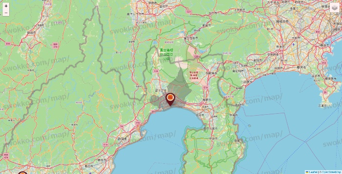 静岡県のバーガーキングの店舗地図