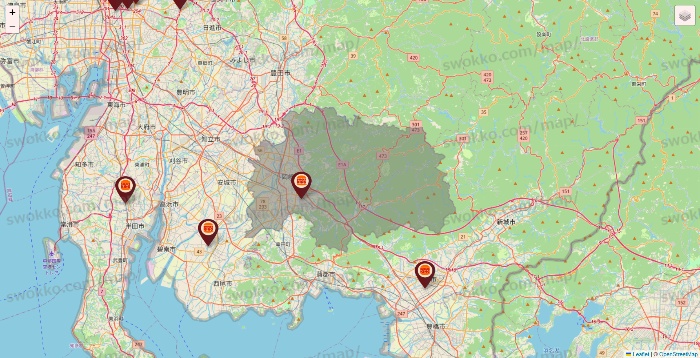 愛知県のバーガーキングの店舗地図