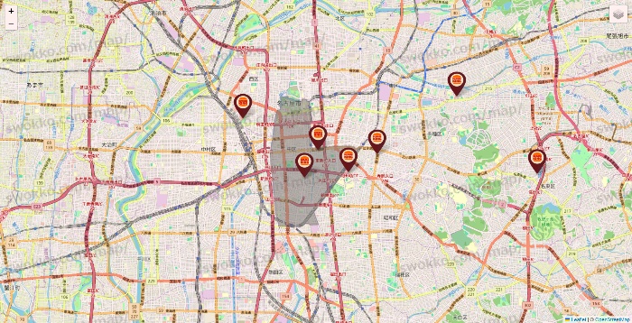 愛知県のバーガーキングの店舗地図