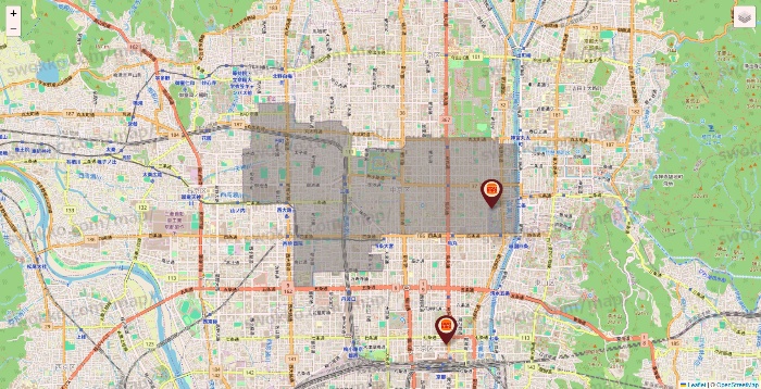 京都府のバーガーキングの店舗地図