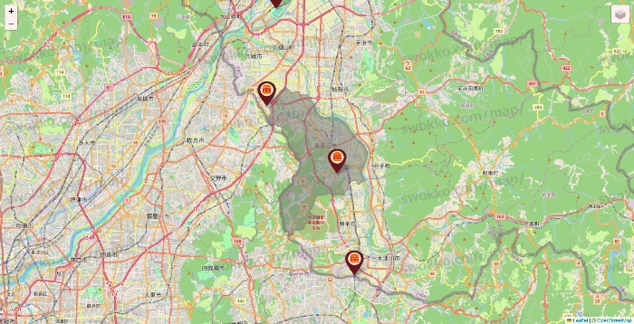 京都府のバーガーキングの店舗地図