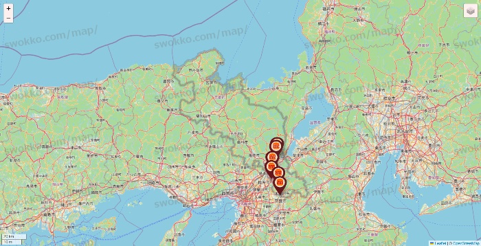 京都府のバーガーキングの店舗地図