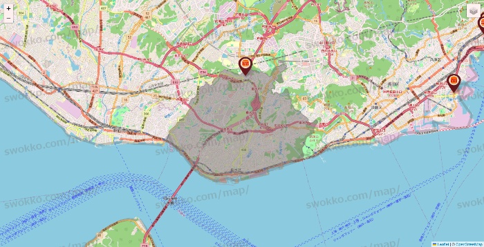 兵庫県のバーガーキングの店舗地図