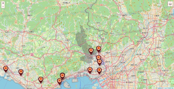 兵庫県のバーガーキングの店舗地図