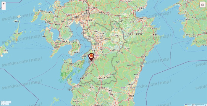 熊本県のバーガーキングの店舗地図
