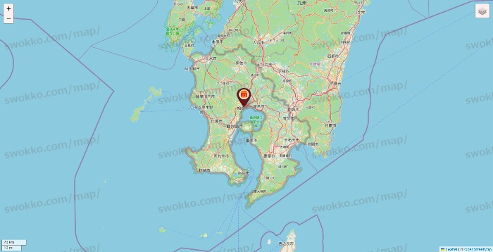 鹿児島県のバーガーキングの店舗地図