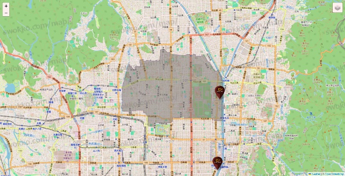京都府のカフェ ド クリエの店舗地図