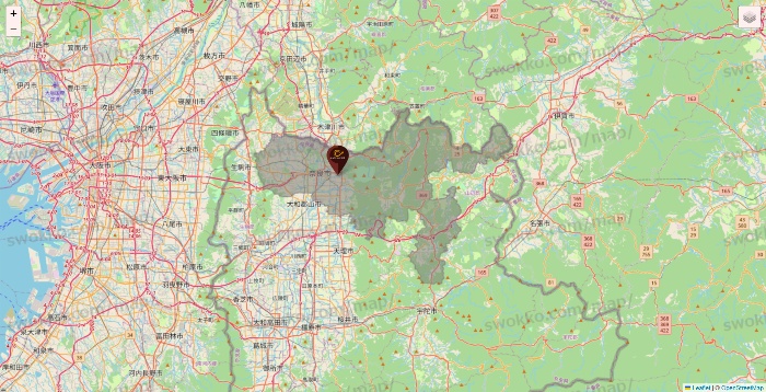 奈良県のカフェ ド クリエの店舗地図