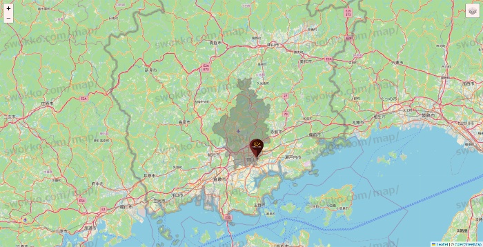 岡山県のカフェ ド クリエの店舗地図
