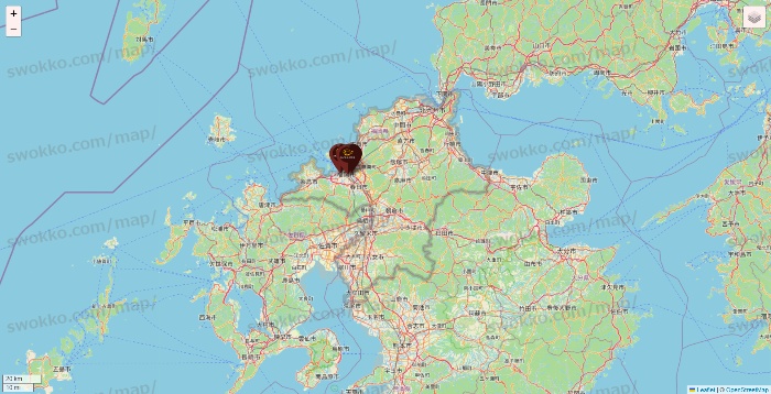 福岡県のカフェ ド クリエの店舗地図