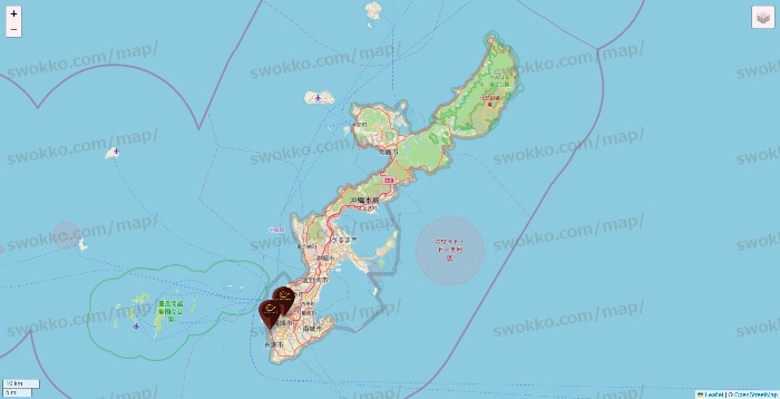 沖縄県のカフェ ド クリエの店舗地図