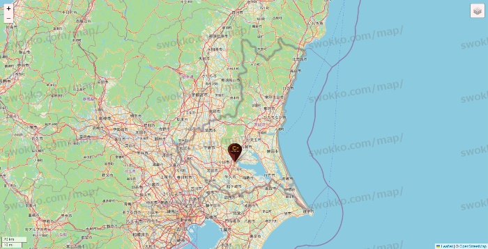 茨城県のカフェ ド クリエの店舗地図