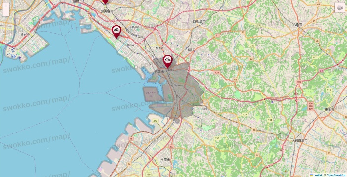 千葉県のベローチェの店舗地図