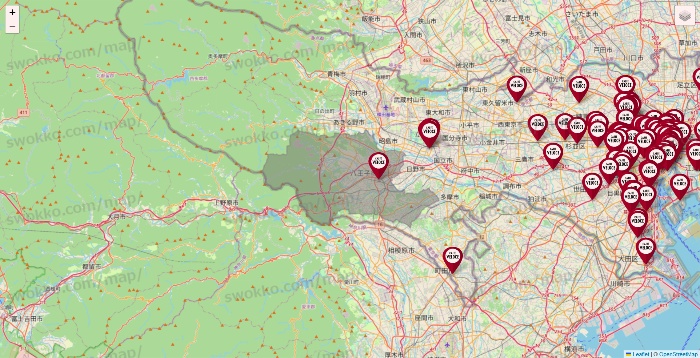 東京都のベローチェの店舗地図