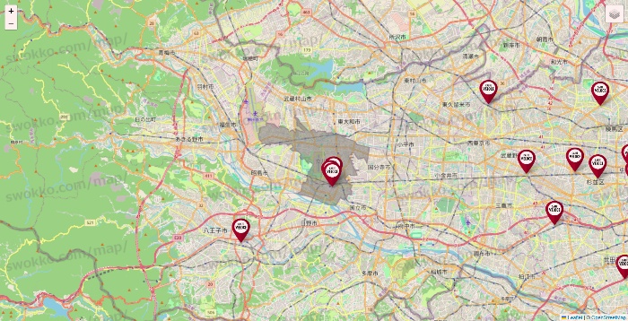 東京都のベローチェの店舗地図