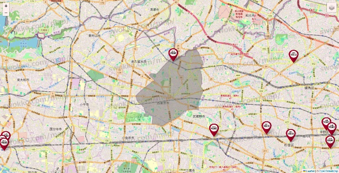 東京都のベローチェの店舗地図
