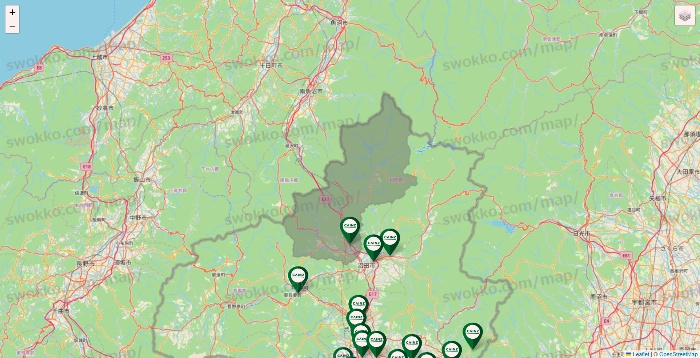 群馬県のカインズの店舗地図