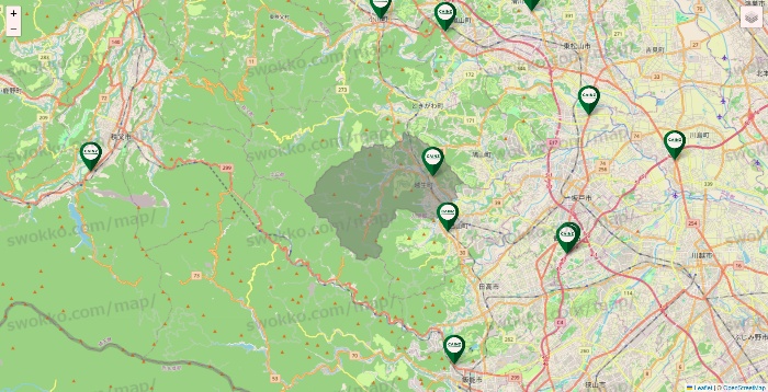 埼玉県のカインズの店舗地図